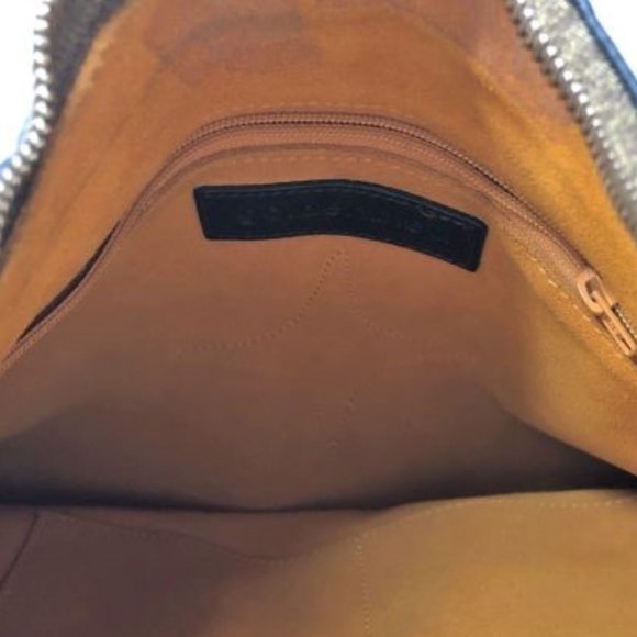 Goldenbleu Black Leather Studded Hobo